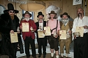 Die Bart-Weltmeister der Kategorie Kinn- und Backenb&auml;rte (vlnr.): Jeffrey Beard, Wolfgang Servay, Gilles Pollinien, Dieter Besuch, Norbert Topf und Patrick Langley. (Foto: Stefanie Reindl)