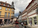 Feuerwehr&uuml;bung in der Bad Langensalzaer Altstadt (Foto: oas)