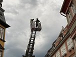 Feuerwehr&uuml;bung in der Bad Langensalzaer Altstadt (Foto: oas)