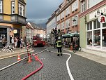 Feuerwehr&uuml;bung in der Bad Langensalzaer Altstadt (Foto: oas)