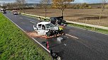 Schwerer Unfall mit Frontalzusammensto&szlig; zwischen Gundersleben und Ebeleben (Foto: S. Dietzel)