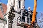 Feierliche Enth&uuml;llung der Bauernkriegss&auml;ule nach D&uuml;rers Pl&auml;nen (Foto: Christian Habel)