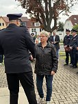 Ehrung der Alterskameraden - Feuerwehrstele vor dem Barbaraheim M&uuml;hlhausen (Foto: LRA Unstrut-Hainich-Kreis)