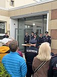 Ehrung der Alterskameraden - Feuerwehrstele vor dem Barbaraheim M&uuml;hlhausen (Foto: LRA Unstrut-Hainich-Kreis)