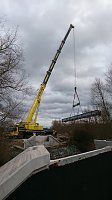 Bild: Br&uuml;ckenmontage f&uuml;r Unstrut-Werra-Radweg