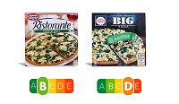 Spinat-Pizza gleich Spinat-Pizza? Weit gefehlt. Die Ristorante Pizza von Dr. Oetker enthält weniger Fett, weniger Salz, weniger Kalorien und deutlich mehr Gemüse als die Big Pizza Boston von Wagner. Mit dem Nutri-Score lässt sich das ausgewogenere Produkt sofort erkennen. Bild: Spinat-Pizza gleich Spinat-Pizza? Weit gefehlt. Die Ristorante Pizza von Dr. Oetker enthält weniger Fett, weniger Salz, weniger Kalorien und deutlich mehr Gemüse als die Big Pizza Boston von Wagner. Mit dem Nutri-Score lässt sich das ausgewogenere Produkt sofort erkennen.
