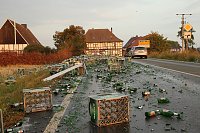 Bierlaster verunglückt Bild: Bierlaster verunglückt
