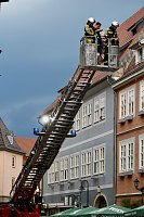 Bild: Feuerwehreinsatz in der Innenstadt von Bad Langensalza