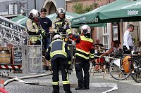 Bild: Feuerwehreinsatz in der Innenstadt von Bad Langensalza