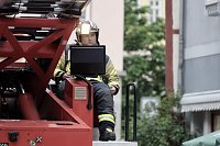 Bild: Feuerwehreinsatz in der Innenstadt von Bad Langensalza