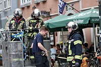 Bild: Feuerwehreinsatz in der Innenstadt von Bad Langensalza