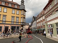 Bild: Feuerwehr&uuml;bung in der Bad Langensalzaer Altstadt