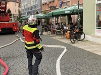 Bild: Feuerwehr&uuml;bung in der Bad Langensalzaer Altstadt