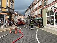 Bild: Feuerwehr&uuml;bung in der Bad Langensalzaer Altstadt