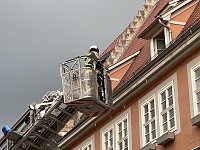 Bild: Feuerwehr&uuml;bung in der Bad Langensalzaer Altstadt