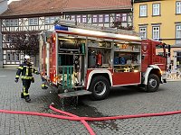 Bild: Feuerwehr&uuml;bung in der Bad Langensalzaer Altstadt