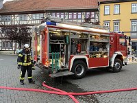 Bild: Feuerwehr&uuml;bung in der Bad Langensalzaer Altstadt