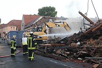 Der Tag nach dem Großbrand in Bothenheilingen Bild: Der Tag nach dem Großbrand in Bothenheilingen