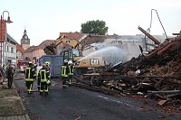 Der Tag nach dem Großbrand in Bothenheilingen Bild: Der Tag nach dem Großbrand in Bothenheilingen