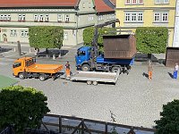Bild: Der T&ouml;pfrmarkt wird hergerichtet zum Mittelalterstadtfest