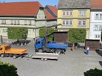 Bild: Der T&ouml;pfrmarkt wird hergerichtet zum Mittelalterstadtfest