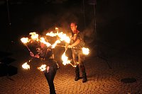 Atemberaubendes Feuerspektakel auf dem Töpfermarkt in Bad Langensalza Bild: Atemberaubendes Feuerspektakel auf dem Töpfermarkt in Bad Langensalza