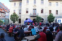 Bild: Vorstellung des neuen THC-Teams gestern auf dem Langensalzaer Neumarkt