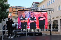 Bild: Vorstellung des neuen THC-Teams gestern auf dem Langensalzaer Neumarkt