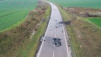 Unfallstelle in Luftaufnahmen Bild: Unfallstelle in Luftaufnahmen