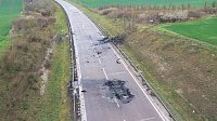 Unfallstelle in Luftaufnahmen Bild: Unfallstelle in Luftaufnahmen