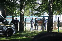 Bild: Polizeieinsatz am Hufhaus