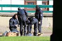 Bild: Polizeieinsatz am Hufhaus