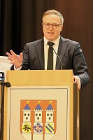 Ministerpräsident von Thüringen, Prof. Dr. Mario Voigt, spricht beim Neujahrsempfang im KKZ in Bad Langensalza, vor 400 Mittelständlern Bild: Ministerpräsident von Thüringen, Prof. Dr. Mario Voigt, spricht beim Neujahrsempfang im KKZ in Bad Langensalza, vor 400 Mittelständlern
