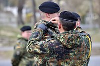 Bild: Verabschiedungsappell von Major Baumbach (Aufkl&auml;rungsbataillons 13 - Standort Gotha) auf dem Jahnplatz in Bad Langensalza