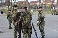 Bild: Verabschiedungsappell von Major Baumbach (Aufkl&auml;rungsbataillons 13 - Standort Gotha) auf dem Jahnplatz in Bad Langensalza
