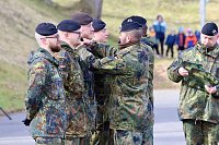 Bild: Verabschiedungsappell von Major Baumbach (Aufkl&auml;rungsbataillons 13 - Standort Gotha) auf dem Jahnplatz in Bad Langensalza