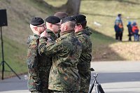 Bild: Verabschiedungsappell von Major Baumbach (Aufkl&auml;rungsbataillons 13 - Standort Gotha) auf dem Jahnplatz in Bad Langensalza