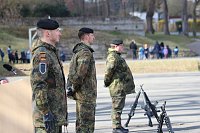 Bild: Verabschiedungsappell von Major Baumbach (Aufkl&auml;rungsbataillons 13 - Standort Gotha) auf dem Jahnplatz in Bad Langensalza