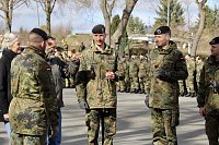 Bild: Verabschiedungsappell von Major Baumbach (Aufkl&auml;rungsbataillons 13 - Standort Gotha) auf dem Jahnplatz in Bad Langensalza