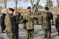 Bild: Verabschiedungsappell von Major Baumbach (Aufkl&auml;rungsbataillons 13 - Standort Gotha) auf dem Jahnplatz in Bad Langensalza