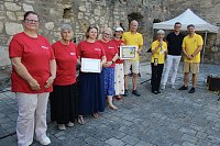 Bild: Lulo Reinhardt & Brise Manouche im Kreuzgang des Augustinerklosters in  Bad Langensalza