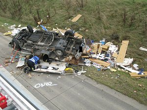 Wohnmobil komplett zerst&ouml;rt