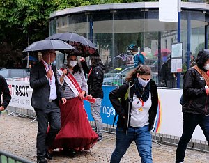 Start zur zweiten Etappe der Deutschland Tour