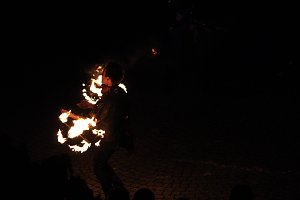 Atemberaubendes Feuerspektakel auf dem T&ouml;pfermarkt in Bad Langensalza 