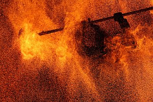 Atemberaubendes Feuerspektakel auf dem T&ouml;pfermarkt in Bad Langensalza 
