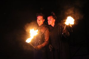 Atemberaubendes Feuerspektakel auf dem T&ouml;pfermarkt in Bad Langensalza 