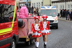 Fr&ouml;hlichbunter Karnevalsumzug in und um Bad Langensalza
