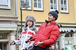ZUm Karnevalsumzug zog es viele Jecken in die Stadt Bad Langensalza