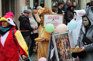 ZUm Karnevalsumzug zog es viele Jecken in die Stadt Bad Langensalza