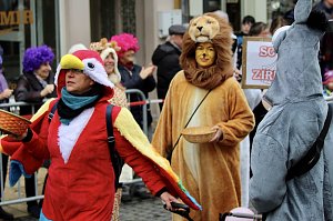 ZUm Karnevalsumzug zog es viele Jecken in die Stadt Bad Langensalza